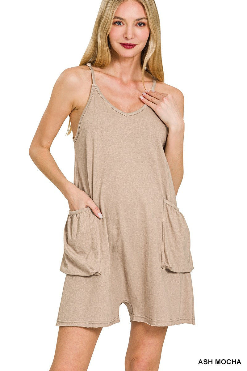 RUSS SPAGHETTI STRAP ROMPER