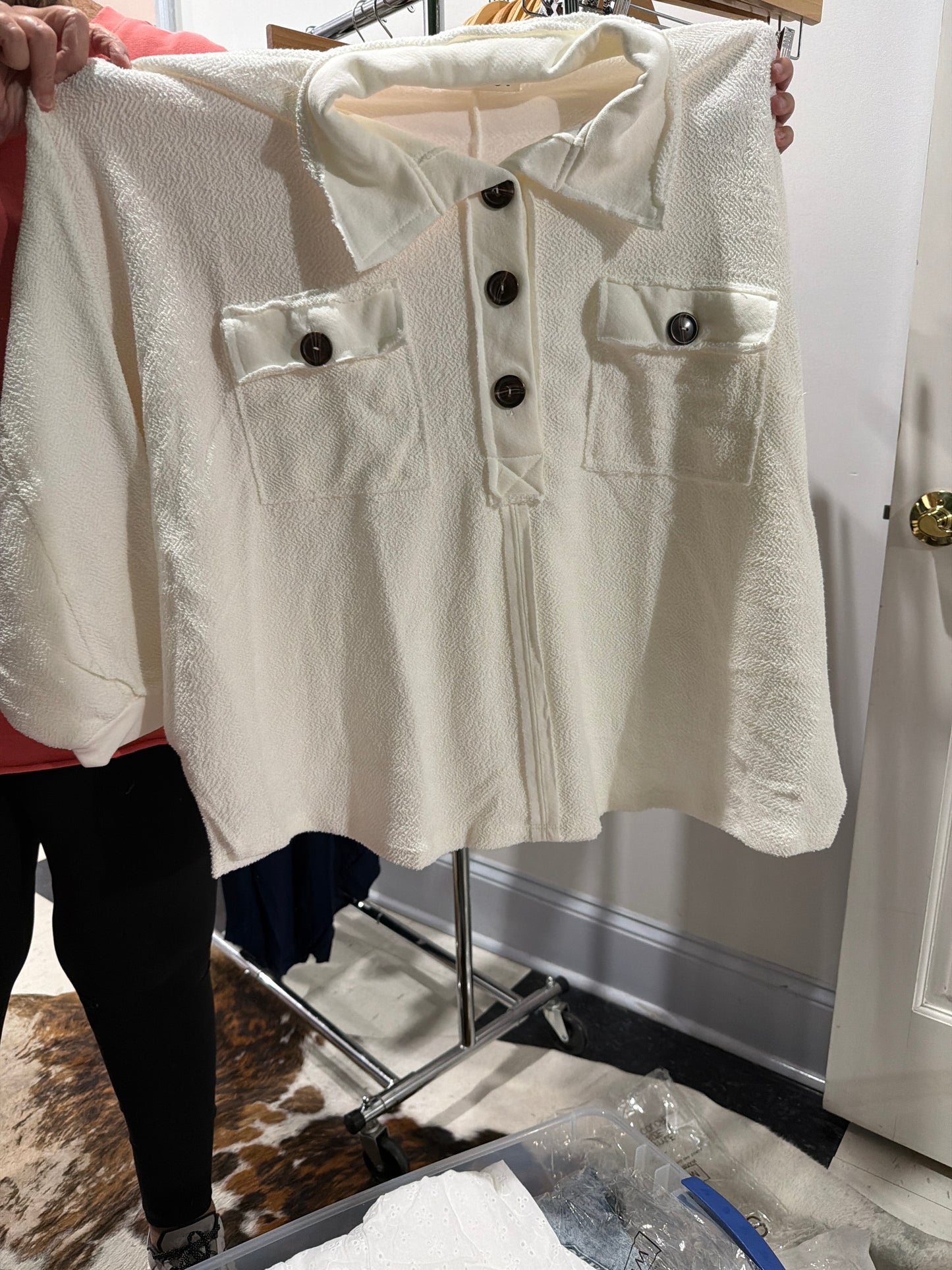 Comfy Shacket - White