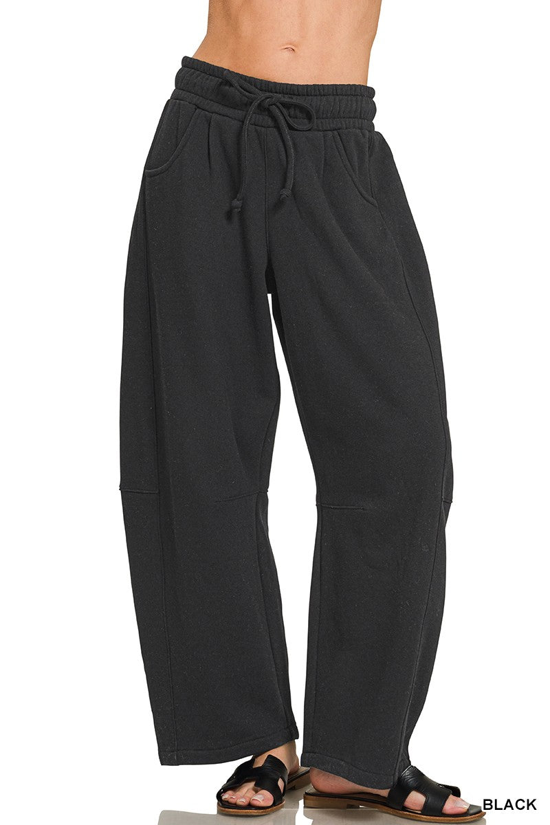 BARREL SWEATPANTS - BLACK