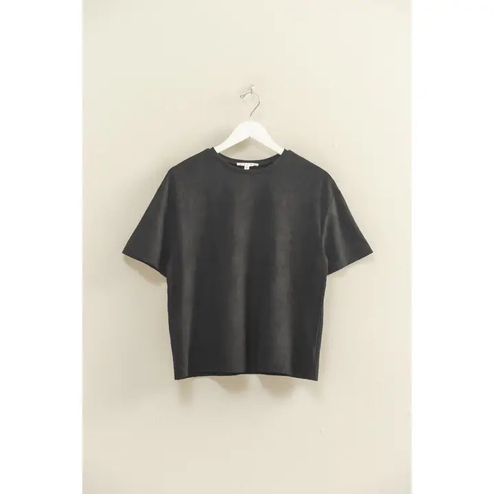 SUEDE SHORT SLEEVE SHIRT