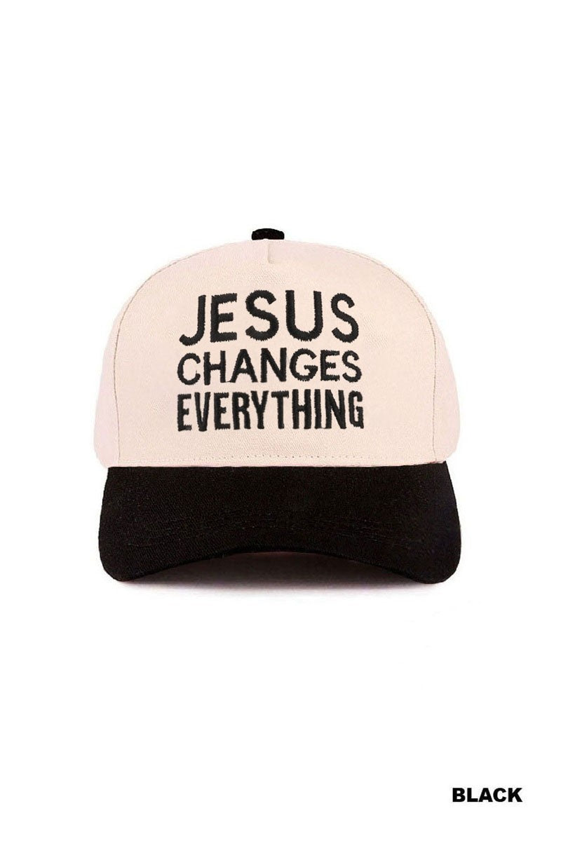 Jesus Changes Everything Hat - Black