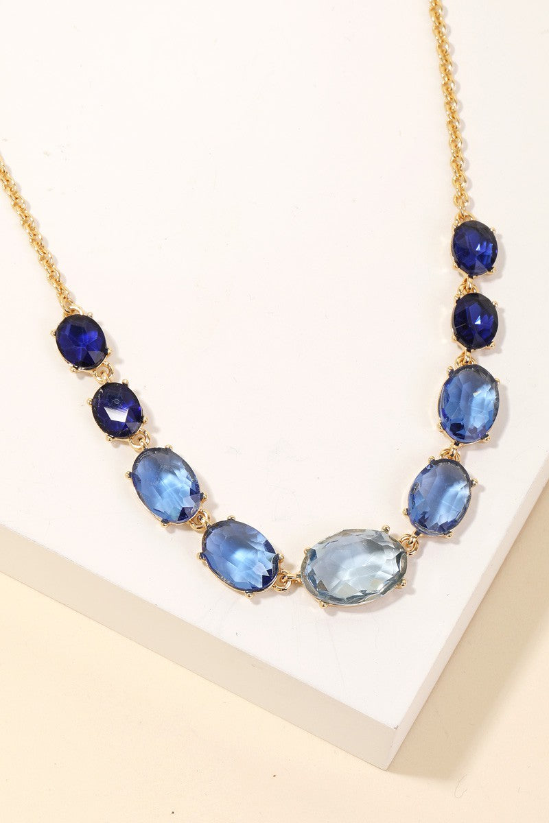 GRADIENT RHINESTONE NECKLACE