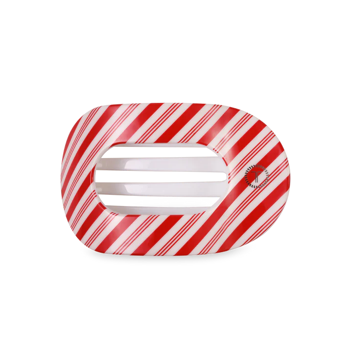 TELETIES - CANDY CANE CRUSH - MEDIUM FLAT CLIP