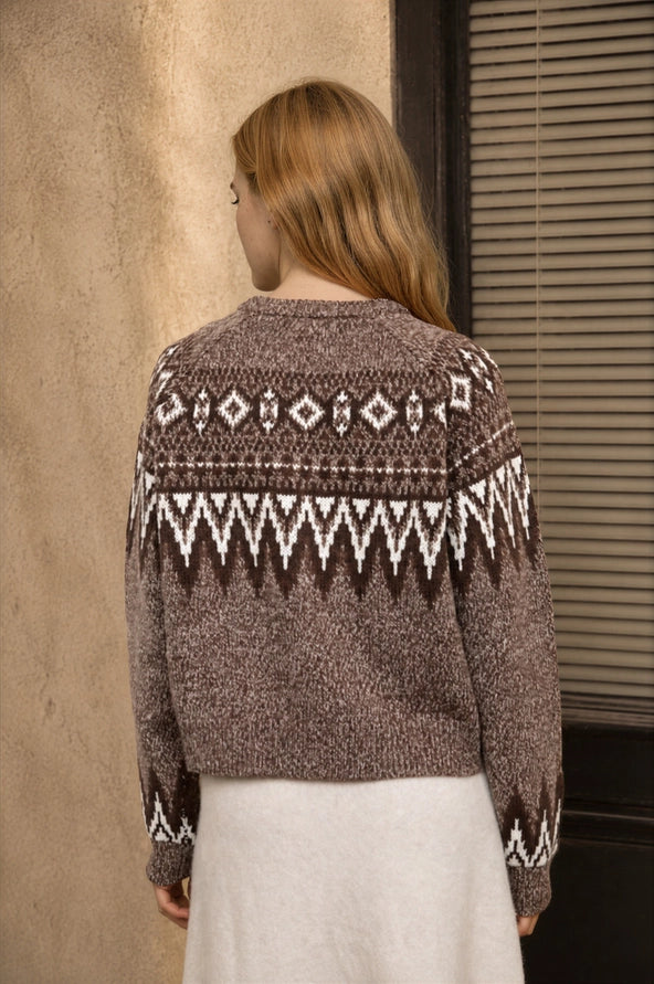 MARLED FAIR ISLE BUTTON DOWN CARDIGAN