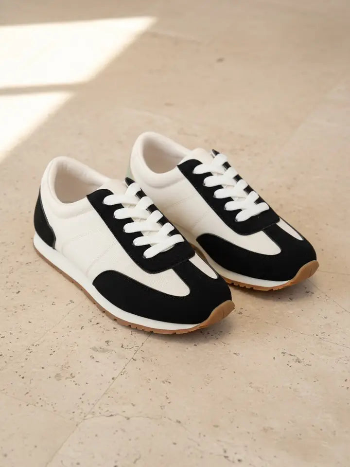 CARRIE RETRO RUNNER SNEAKERS - BLACK