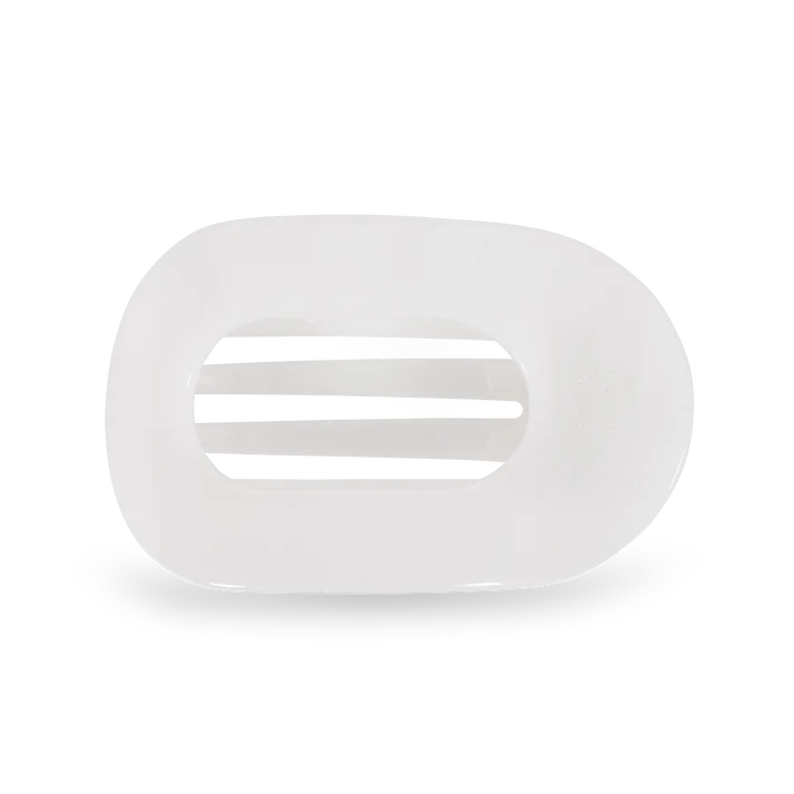 TELETIES - COCONUT WHITE FLAT CLIP - MEDIUM