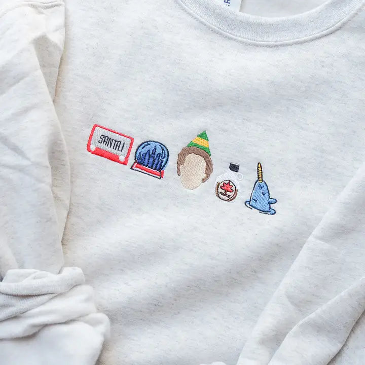 ELF MOVIE EMBROIDERED CREWNECK