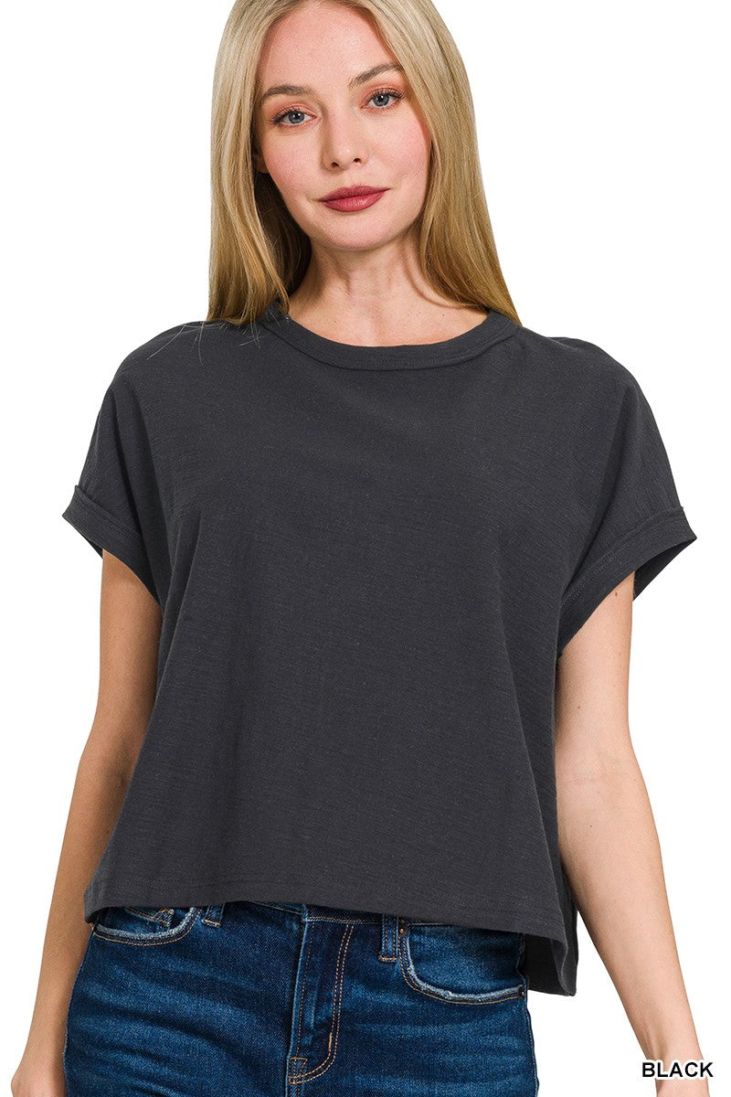 EVERYDAY BASIC CROP TEE