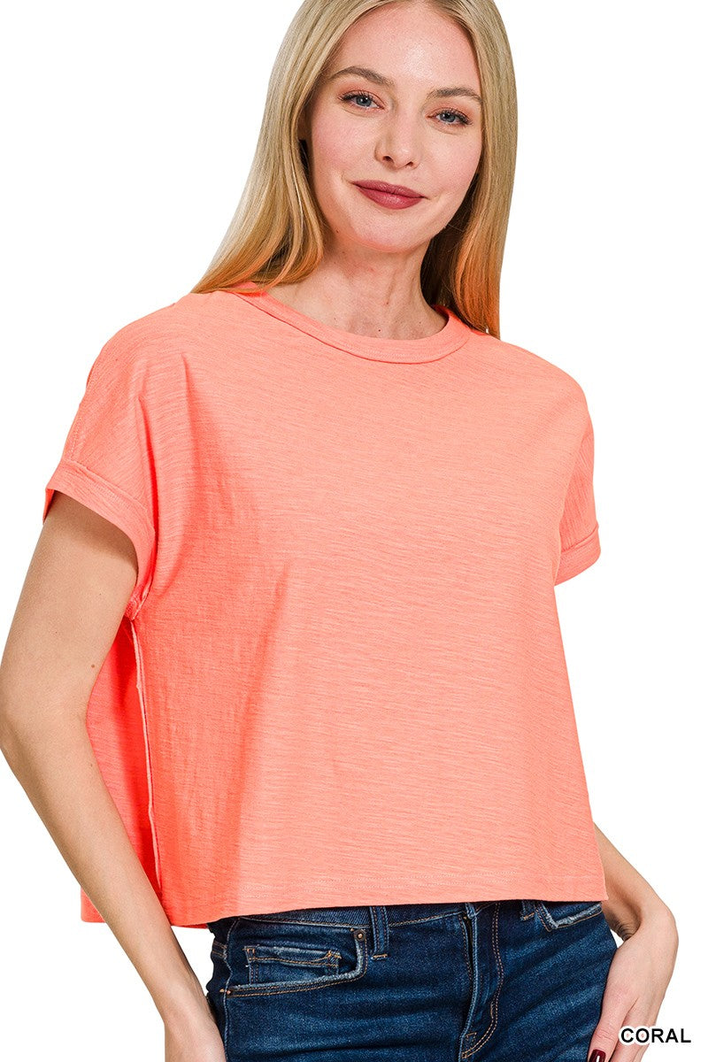 EVERYDAY BASIC CROP TEE