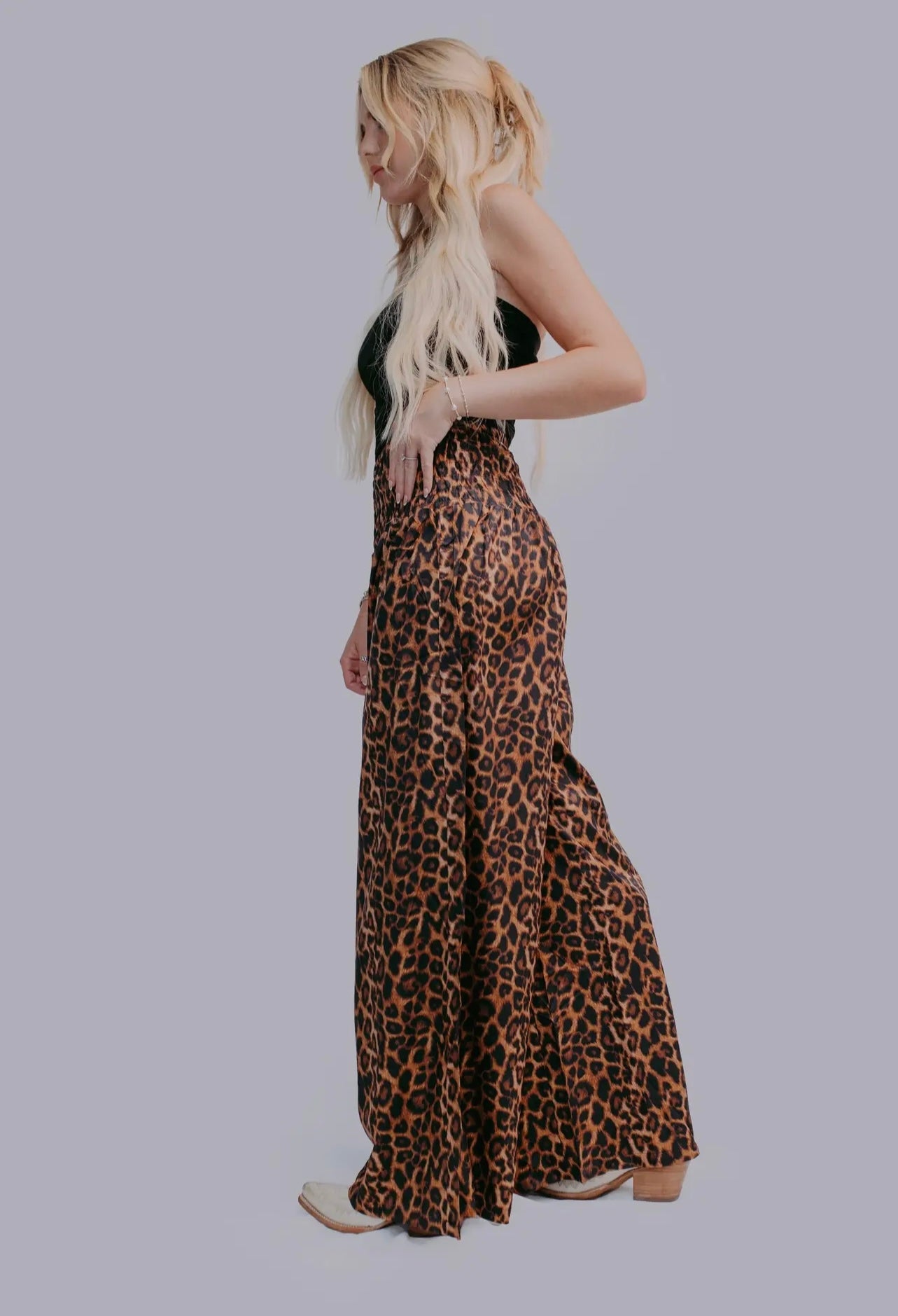 Leopard Wide Leg Pants