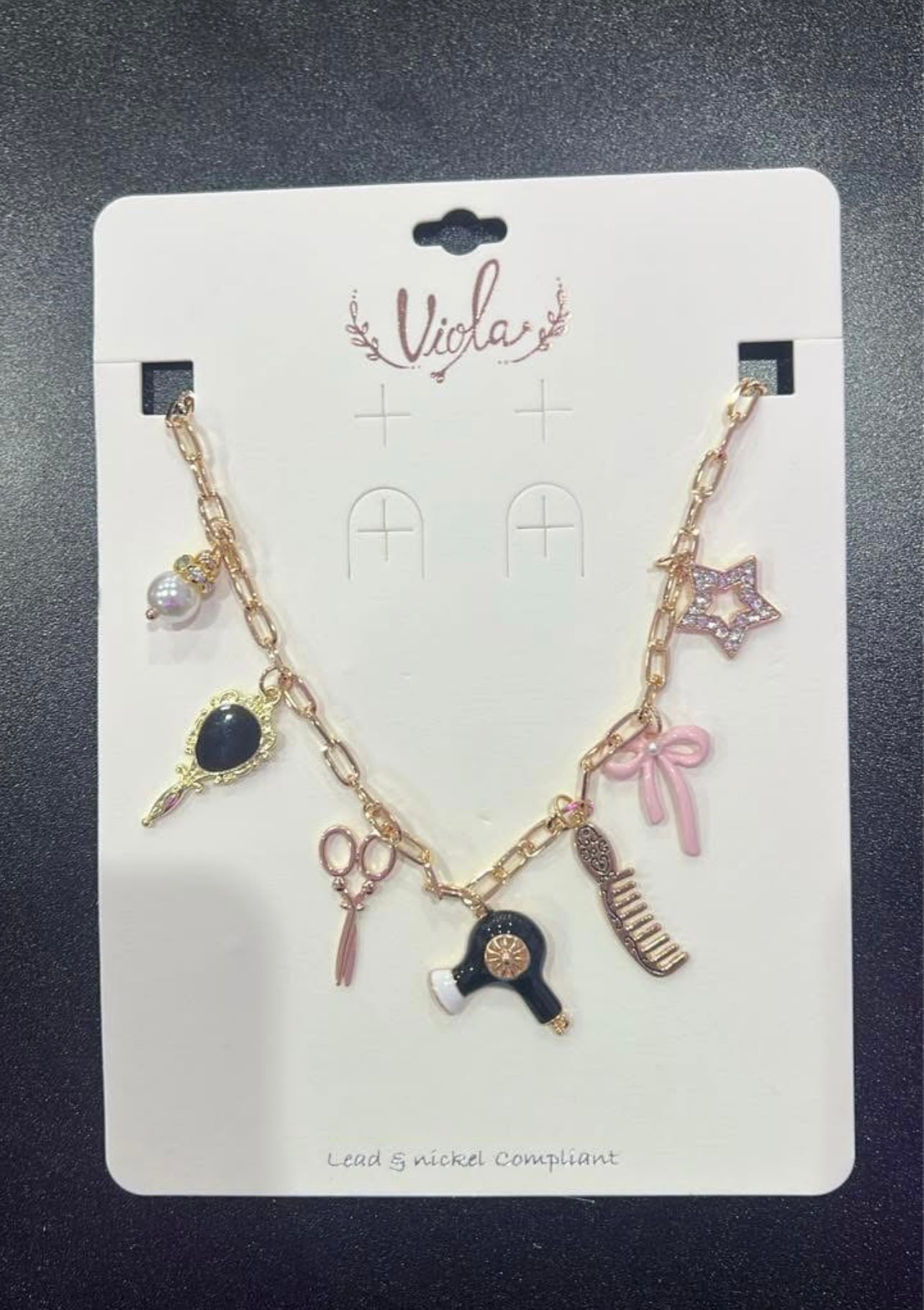Hair Stylist Charm Necklace