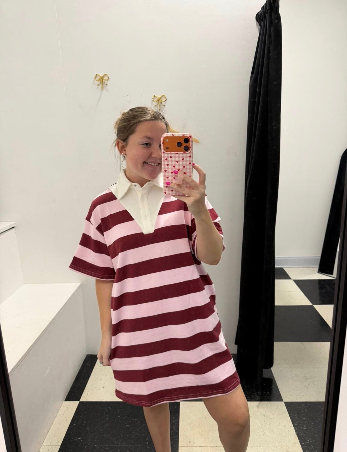 Heartbreaker Striped Collar Dress