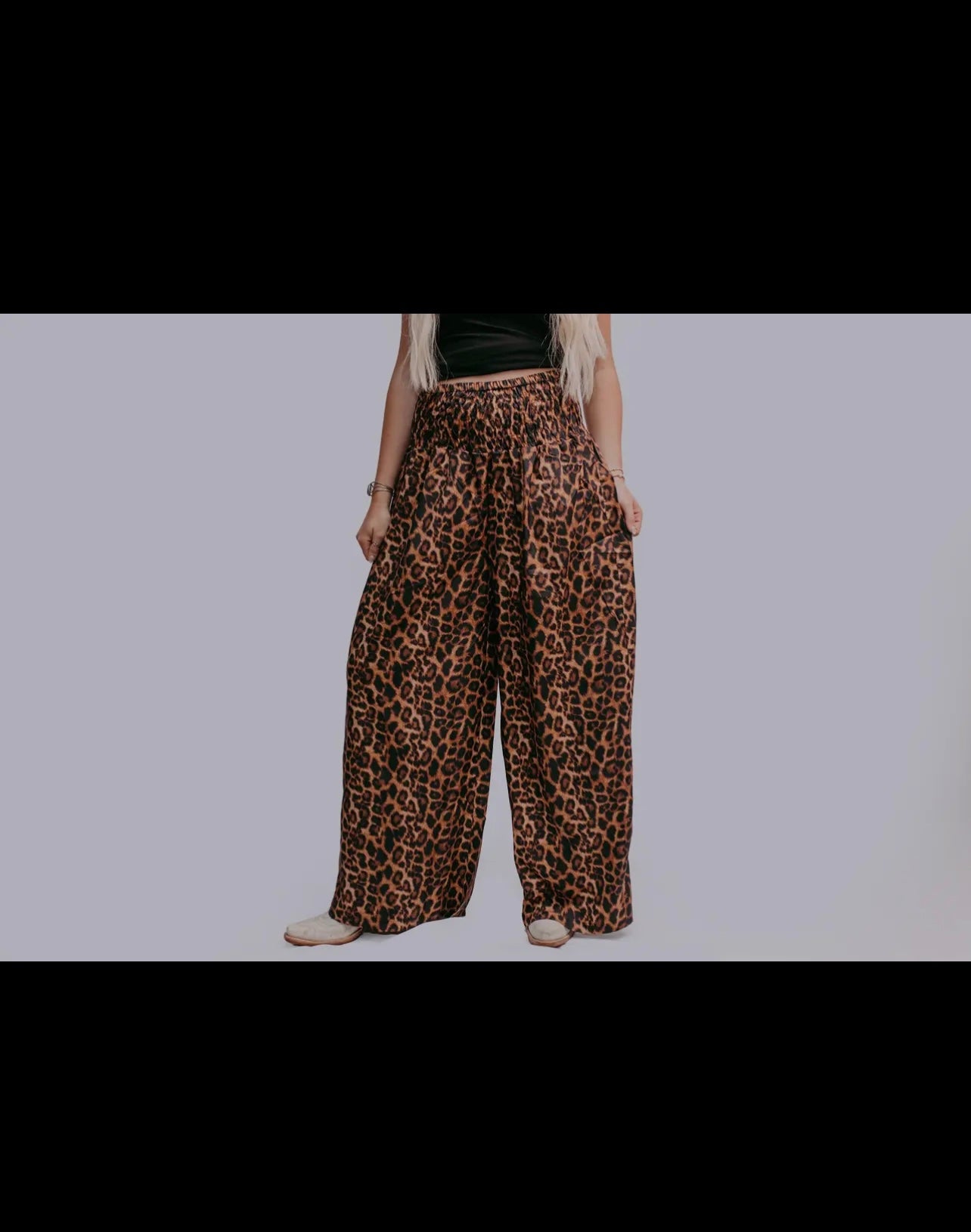 Leopard Wide Leg Pants