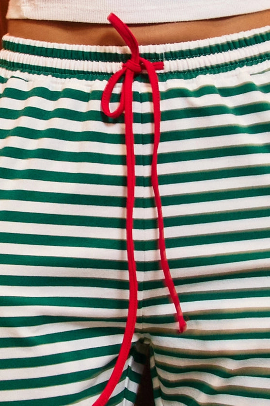 CHRISTMAS CUTIE WIDE LEG LOUNGE PANTS - GREEN - FINAL SALE