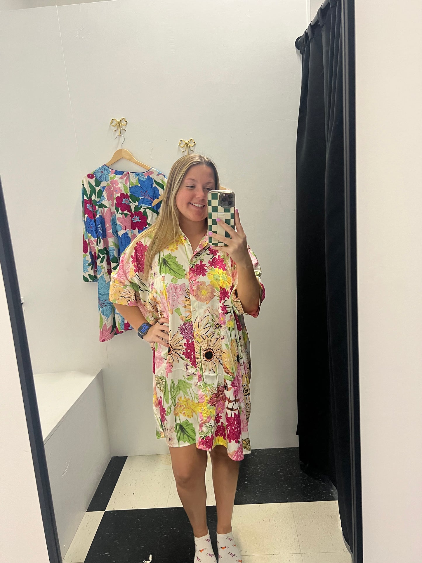 Oversized Button Down Shirt Dress