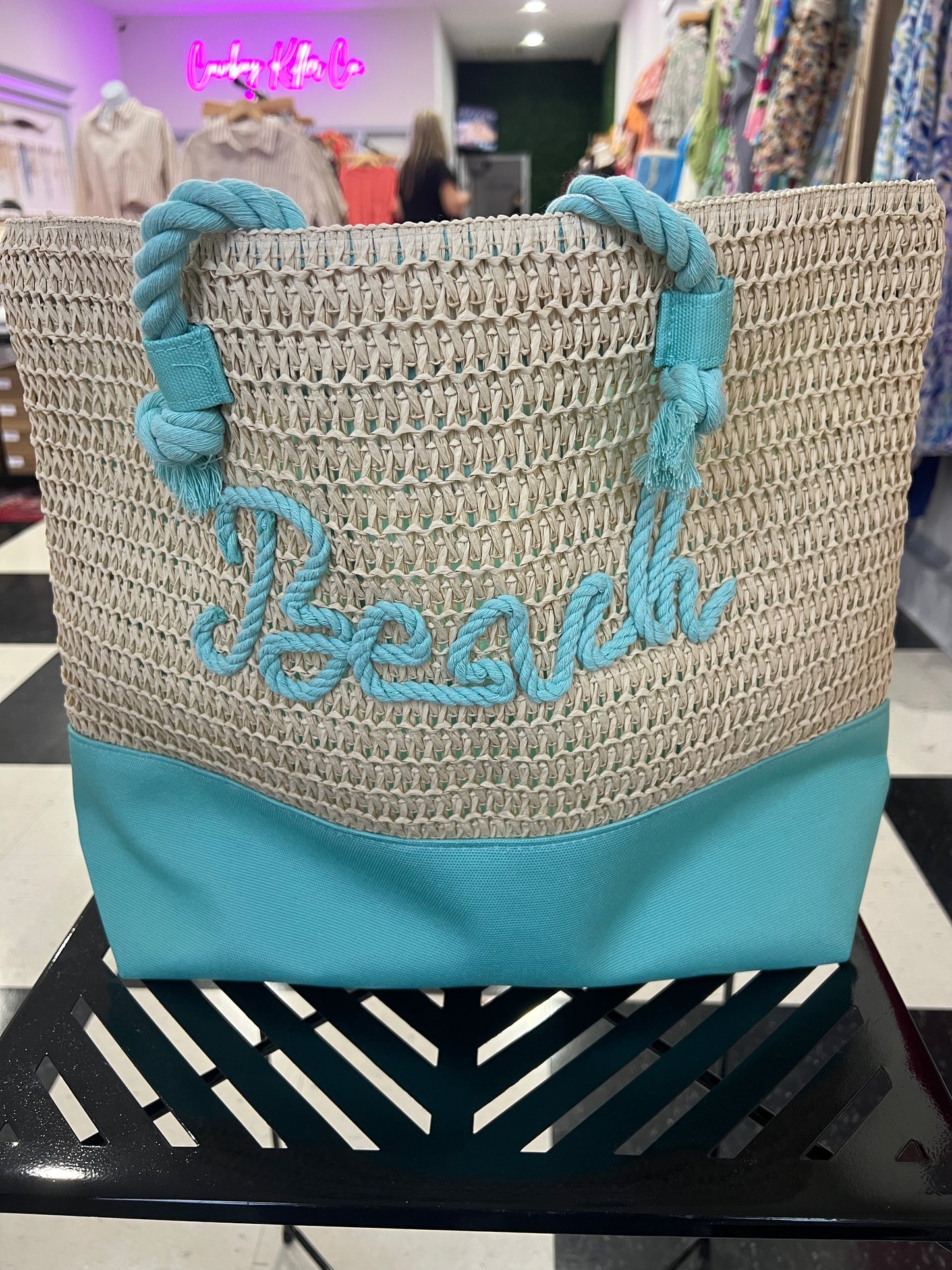 Beach Crochet Tote Bag