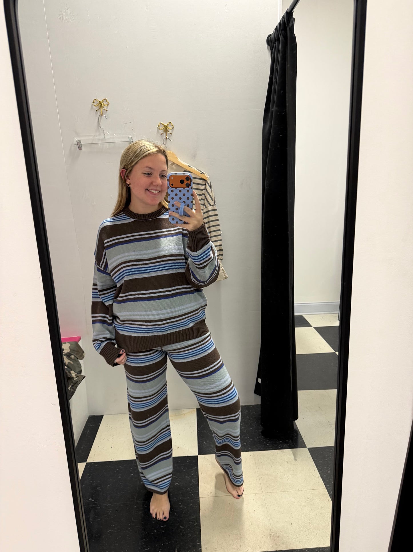Midnight Rain Striped Pants