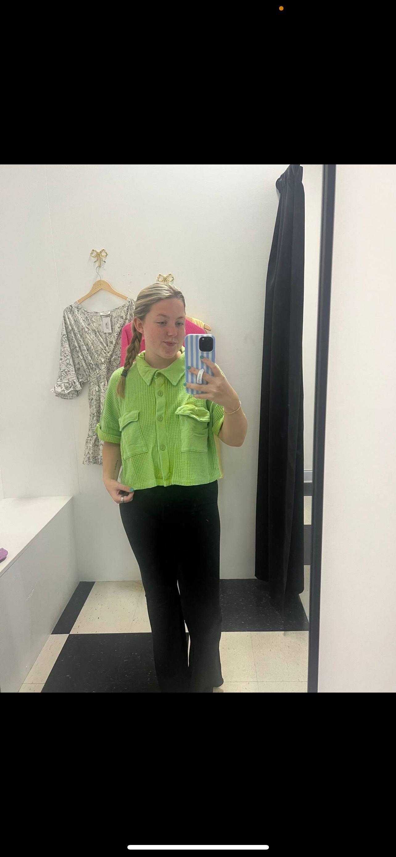 It's Ok I'm Ok Cropped Shacket