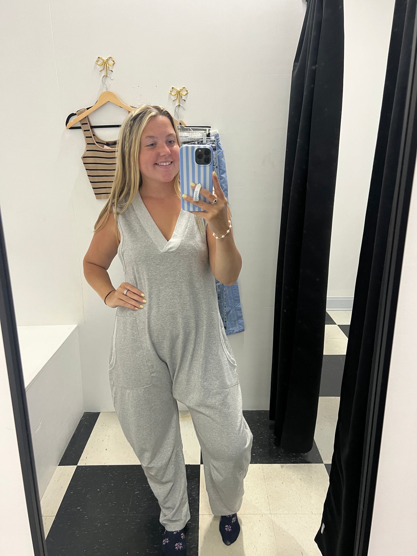 Casual Knit Baggy Jumpsuit
