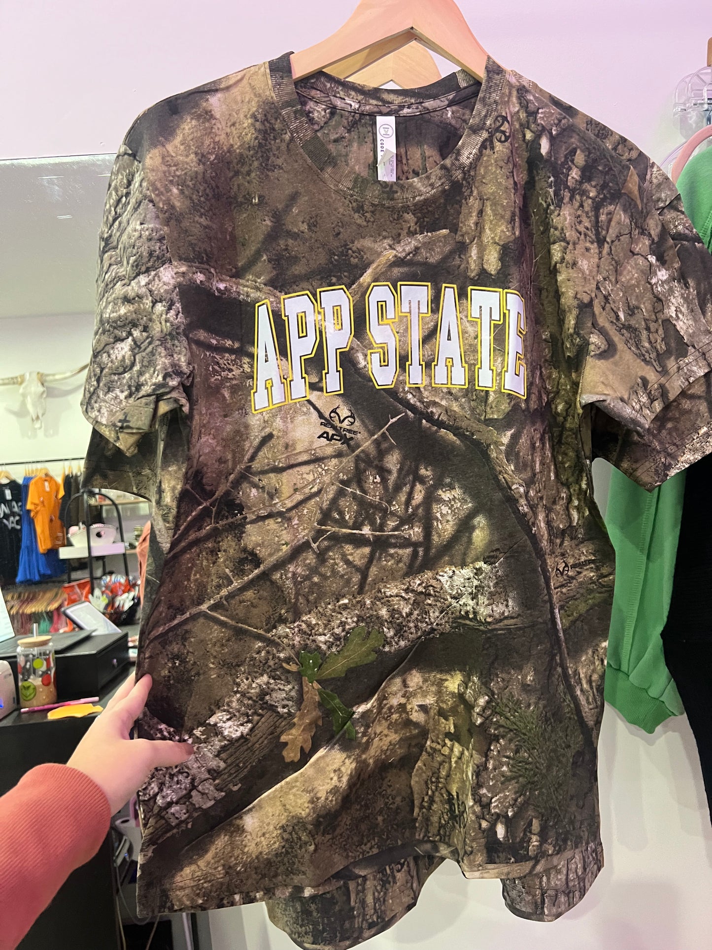 Mascot App State Camo Tee