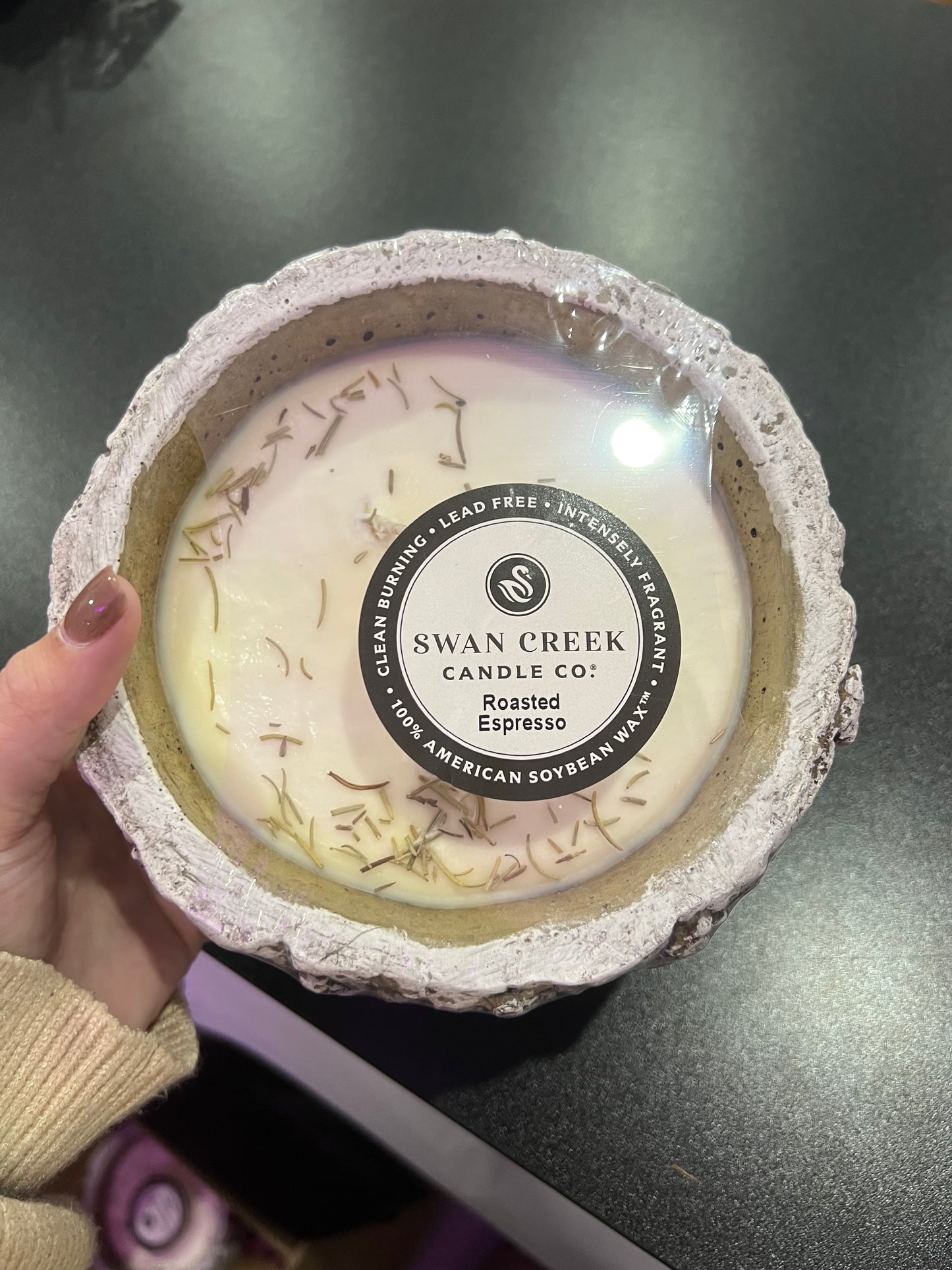 Swan Creek Candles - White Woods Large Bowl - Roasted Espresso