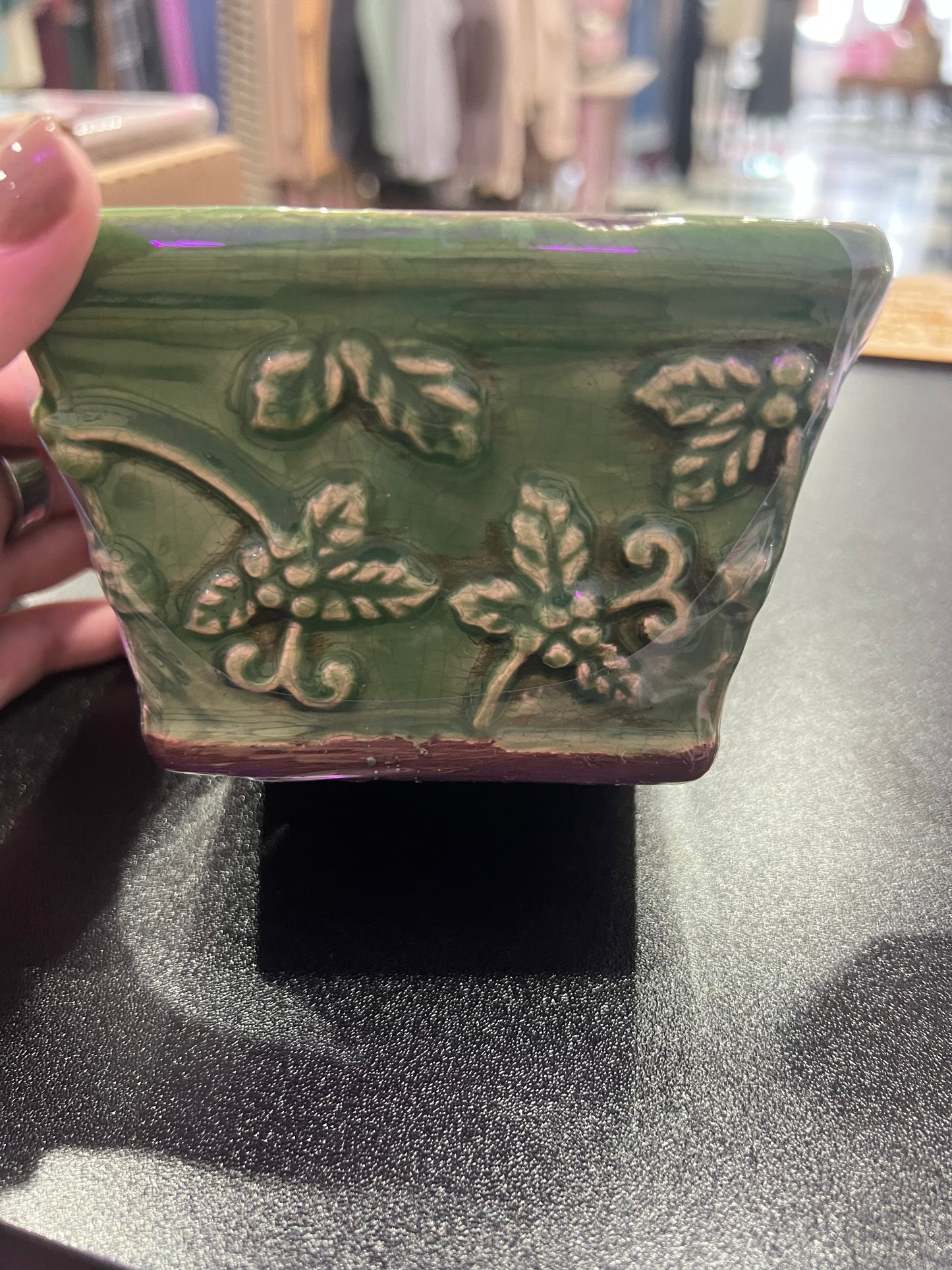 Swan Creek Candles - Holiday Green Small Square Pot - Alpine Festival