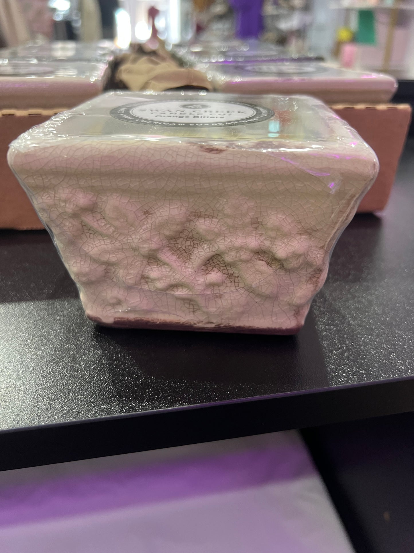 Swan Creek Candles - Holiday White Small Square Pot - Orange Bitters