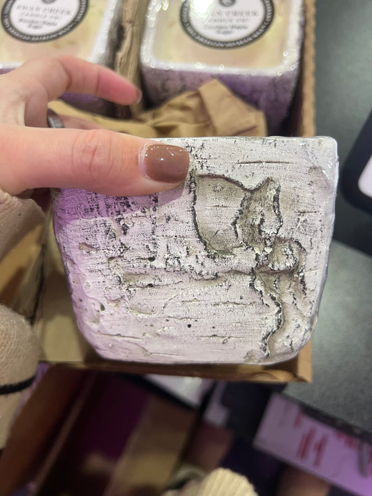 Swan Creek Candles - White Woods Small Square Pot - Bourbon Maple Sugar