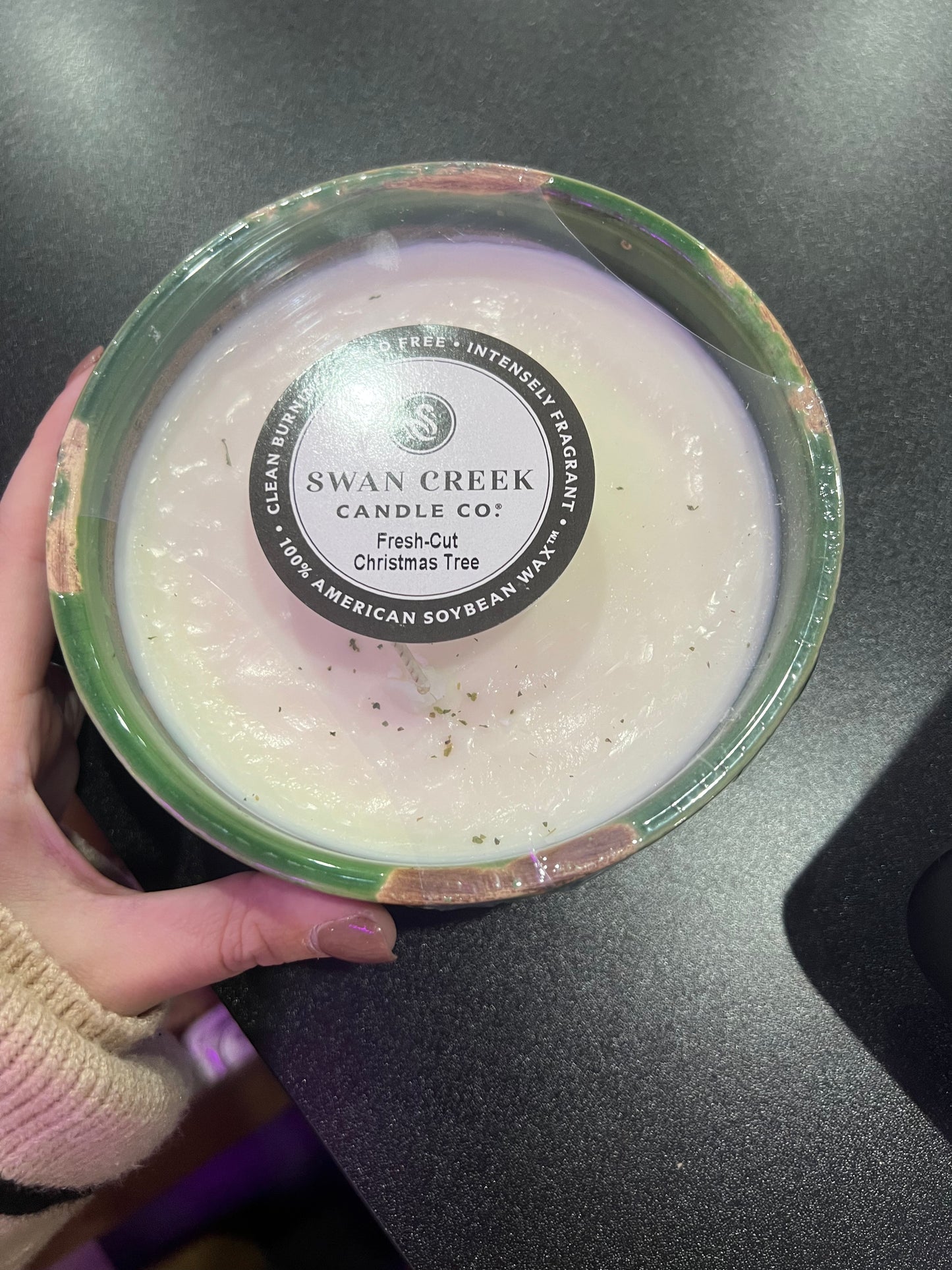 Swan Creek Candles - Holiday Green Large Bowl - Fresh Cut Christmas Trees