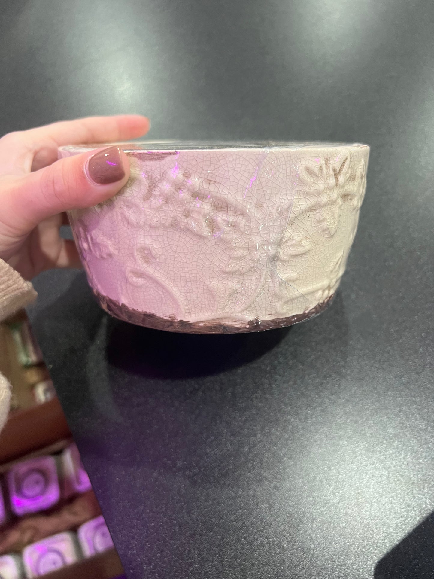 Swan Creek Candles - Holiday White Large Bowl - Snowflakes at Midnight