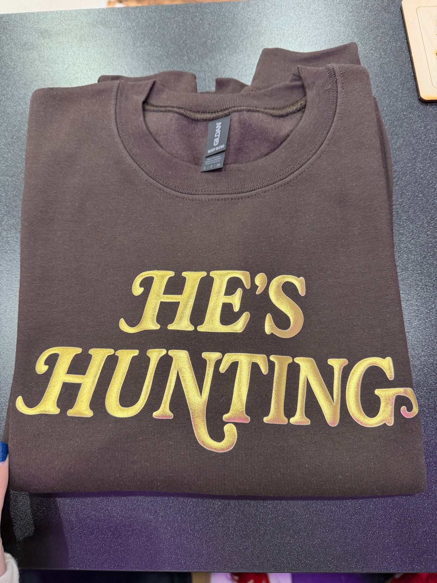 He's Hunting Crewneck