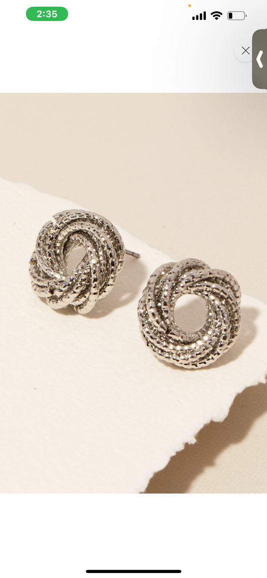 Twisted Hoop Studs