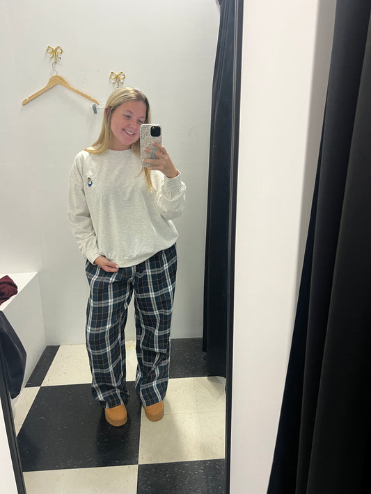 FLANNEL WIDE LEG PANTS