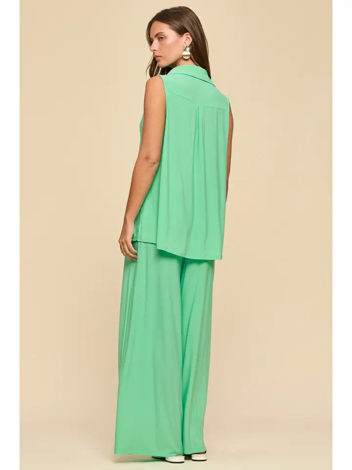 SHORELINE PANTS - AQUA MINT