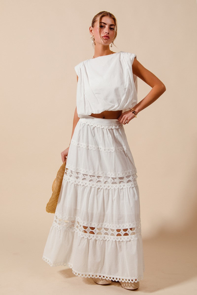SUPER SPRING LACE TRIM TOP