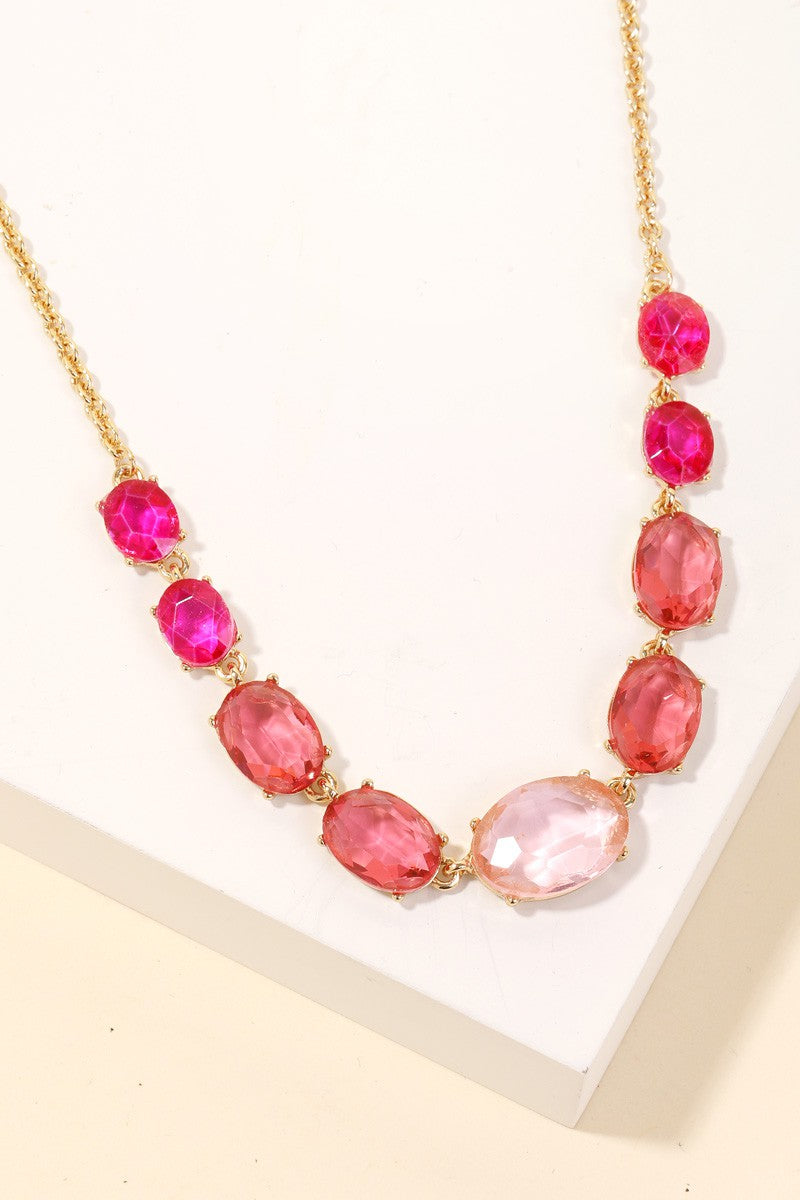 GRADIENT RHINESTONE NECKLACE