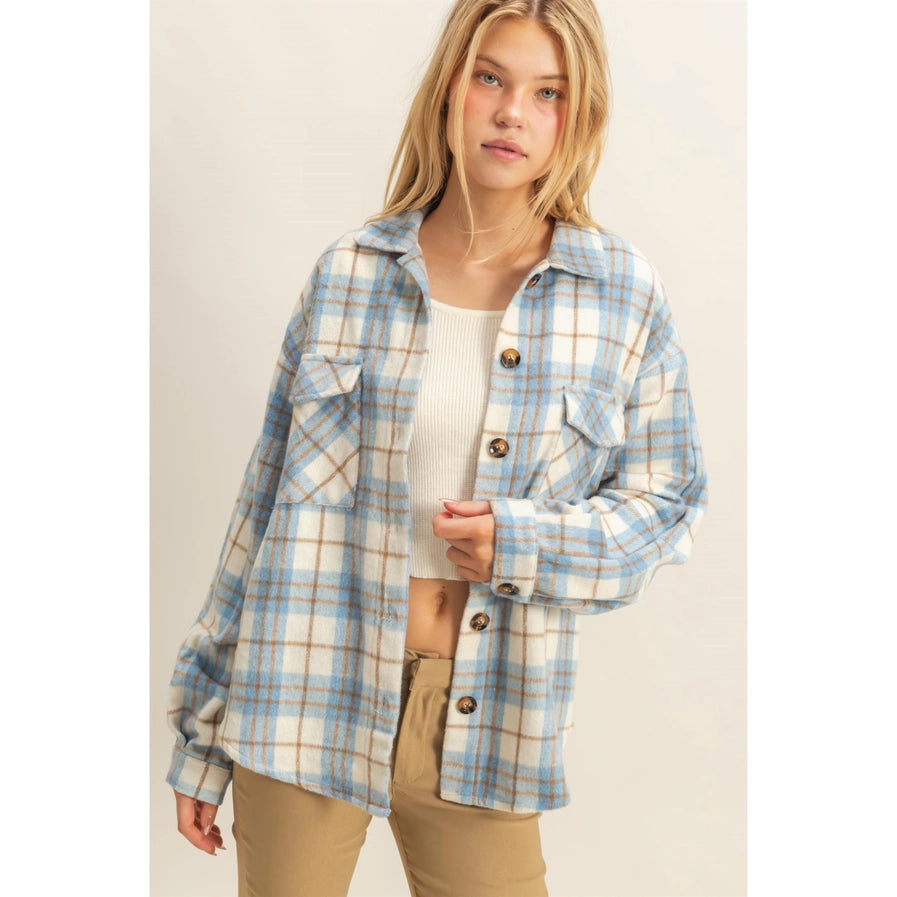 SHANA PLAID SHACKET