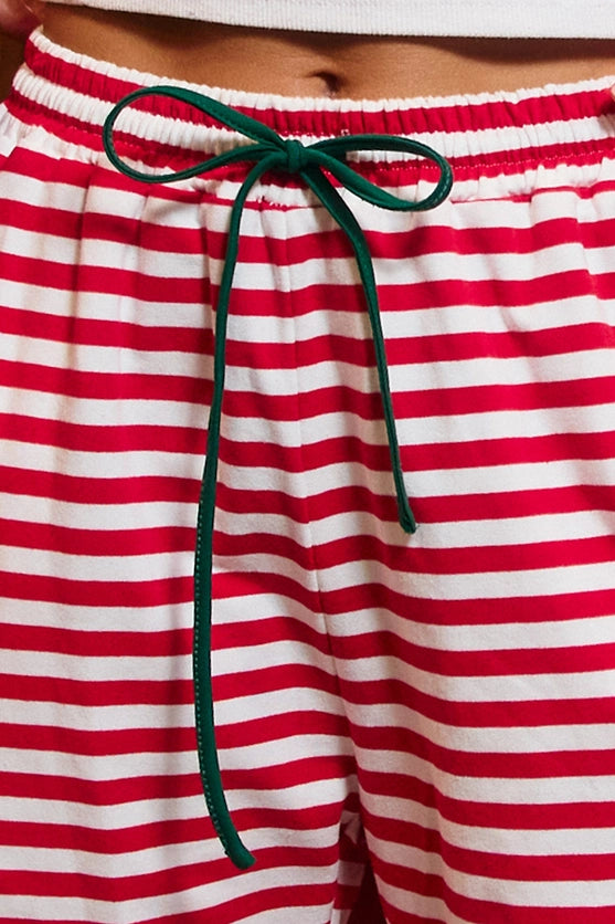 CHRISTMAS CUTIE WIDE LEG LOUNGE PANTS - RED - FINAL SALE