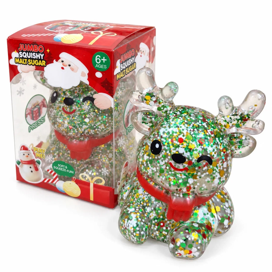 CHRISTMAS GLITTER SQUISHY - REINDEER - FINAL SALE