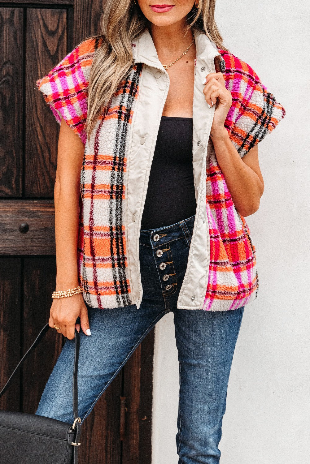 SHERPA PLAID VEST