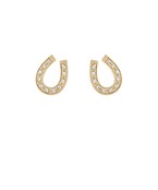 STUDDED HORSESHOE STUDS - GOLD