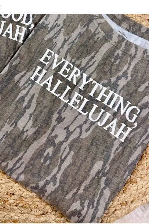 everything, hallelujah bottomland camo tee
