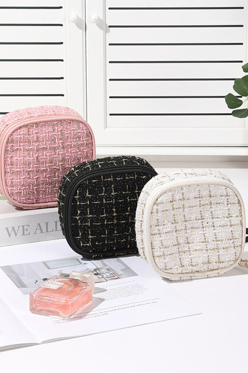PLAID TWEED TRAVEL CASE