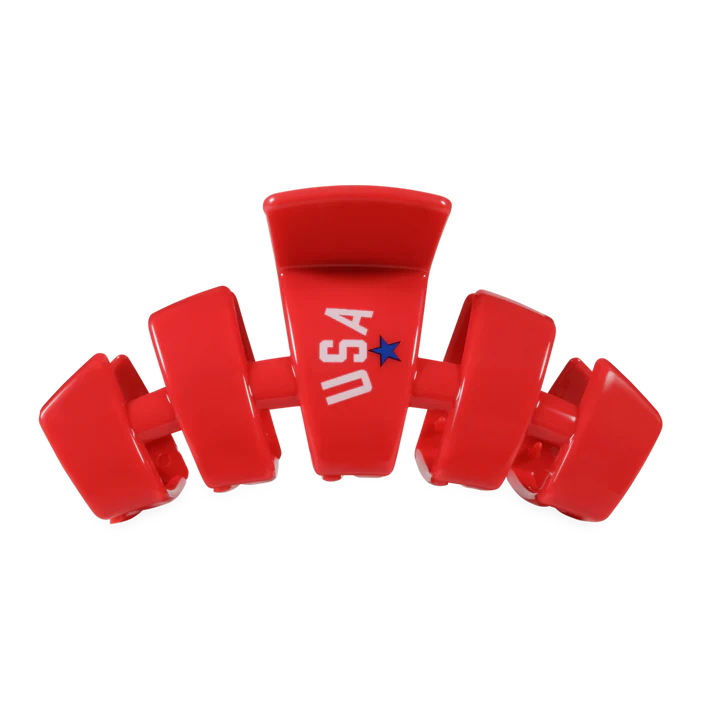 TELETIES - USA CLASSIC CLAW CLIP - RED - LARGE