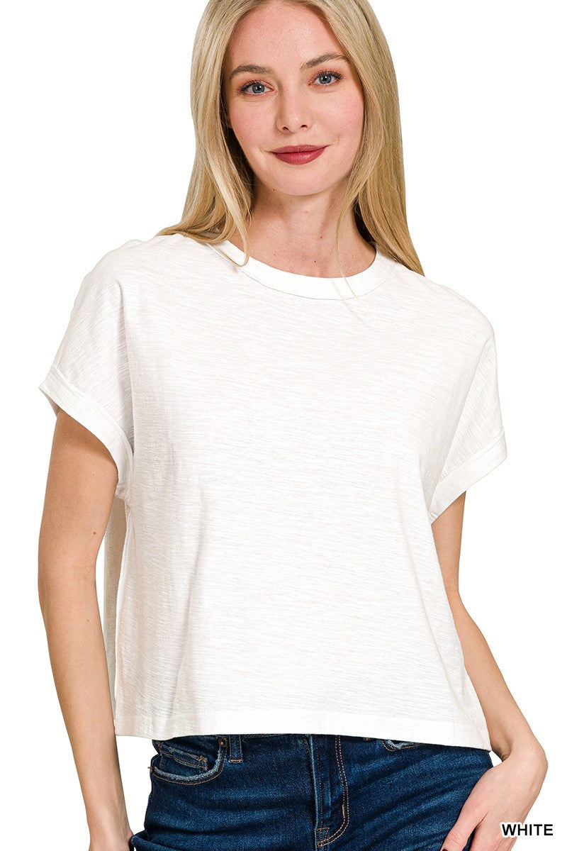 EVERYDAY BASIC CROP TEE