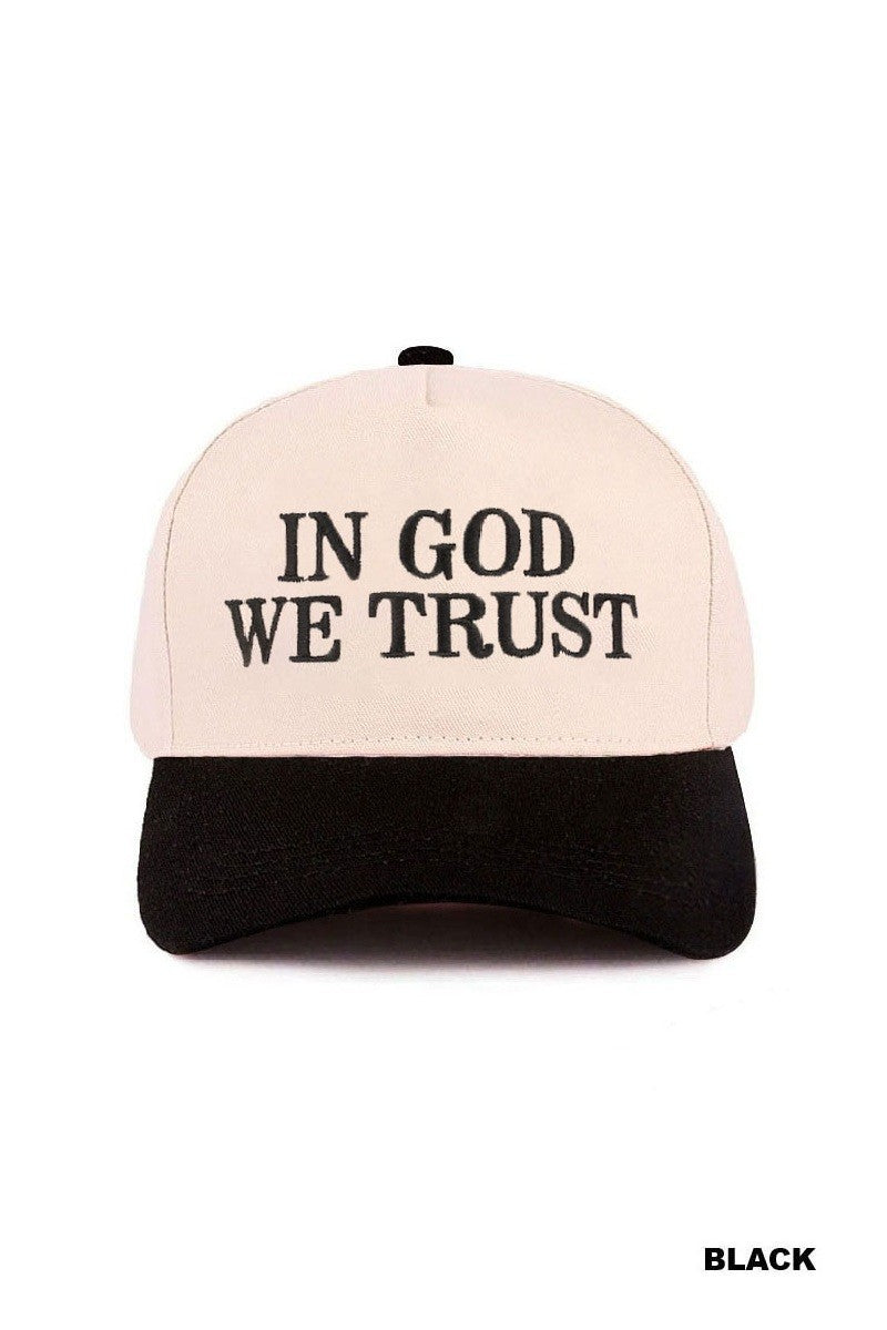 In God We Trust Hat - Black