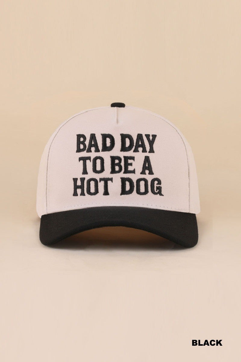 bad day to be a hot dog hat - black