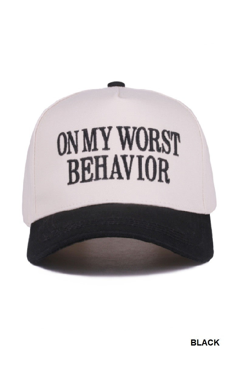 On My Worst Behavior Hat