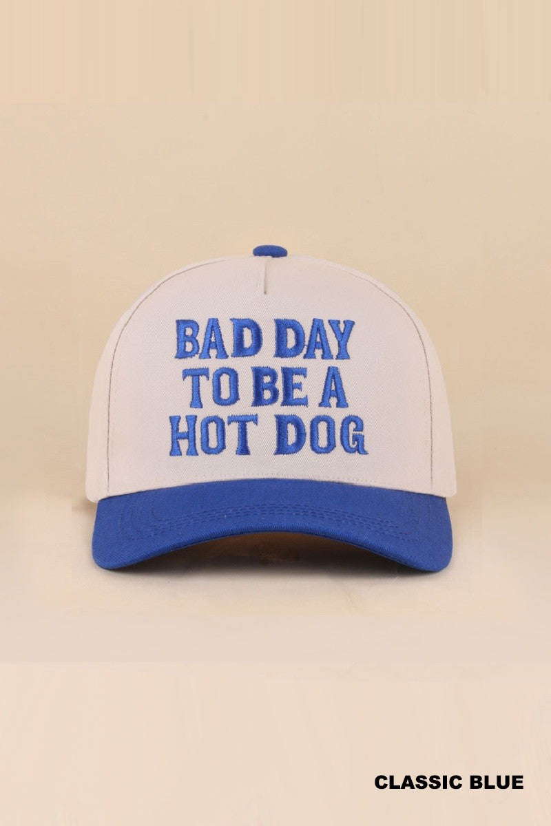 bad day to be a hot dog hat - blue