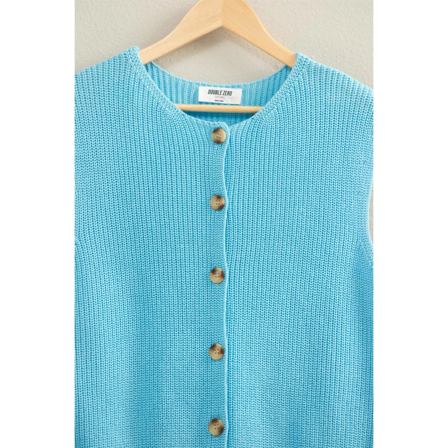 Summertime Blues Ribbed Top